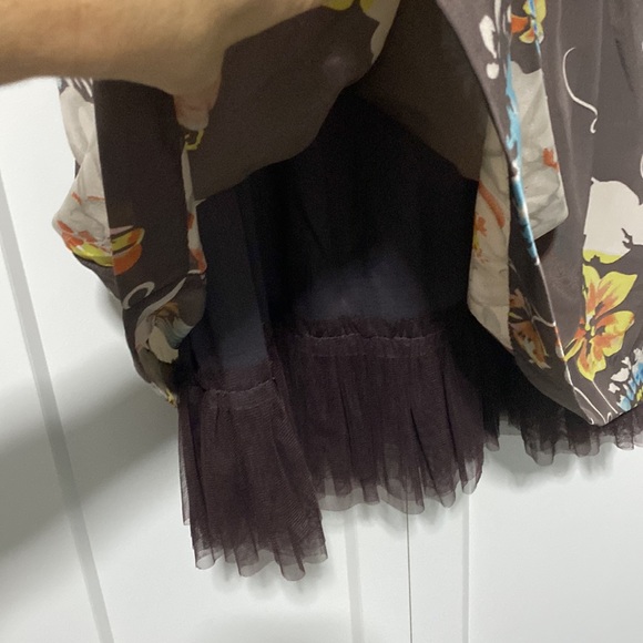 NWT FREE PEOPLE LACE STRAP FLORAL DRESS TULLE TRIM LINED |Size - Picture 7 of 10